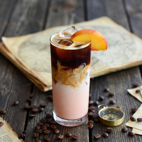 Summer Peach Solstice Iced Latte